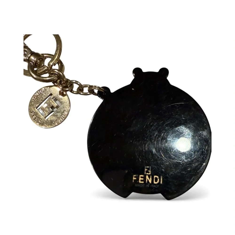 Fendi Ladybug Bag Charm Keychain - Red/Pink/Gold